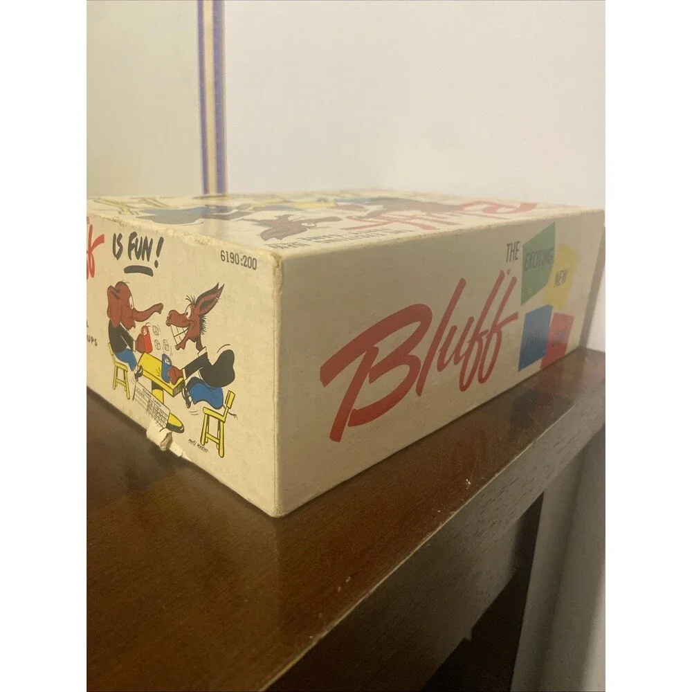 Vintage 1963 Play Bluff Dice Party Game Saalfield Artcraft Liar's Poker Complete
